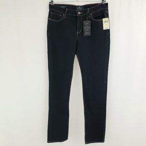 Lucky Brand Brooke Straight Super Stretch Jeans Size 14 Blue Mid-Rise 33" Inseam